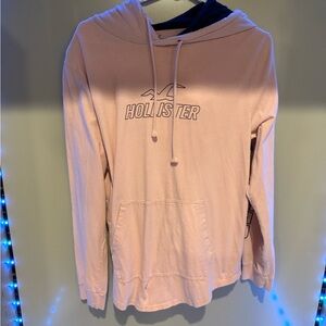 Hollister Light Pink Cotton Hoodie